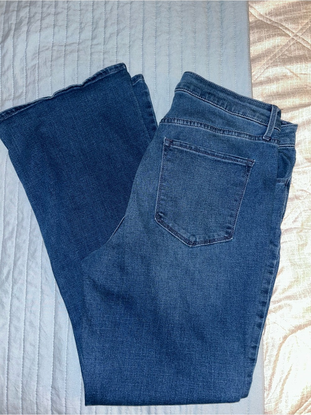 Old Navy Women's High Rise Wow Dark Blue Flare Jeans